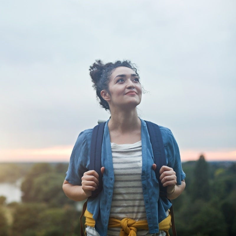 A young woman in nature